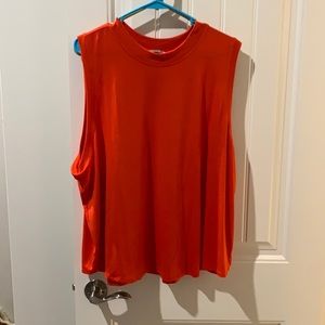 Athleta 2x orange sleeveless shirt. NWT